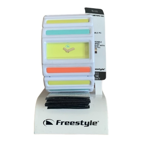 NIB FREESTYLE The Bliss Watch Water Resistant Elastic Band Colorblock Wristwatch - Picture 5 of 16